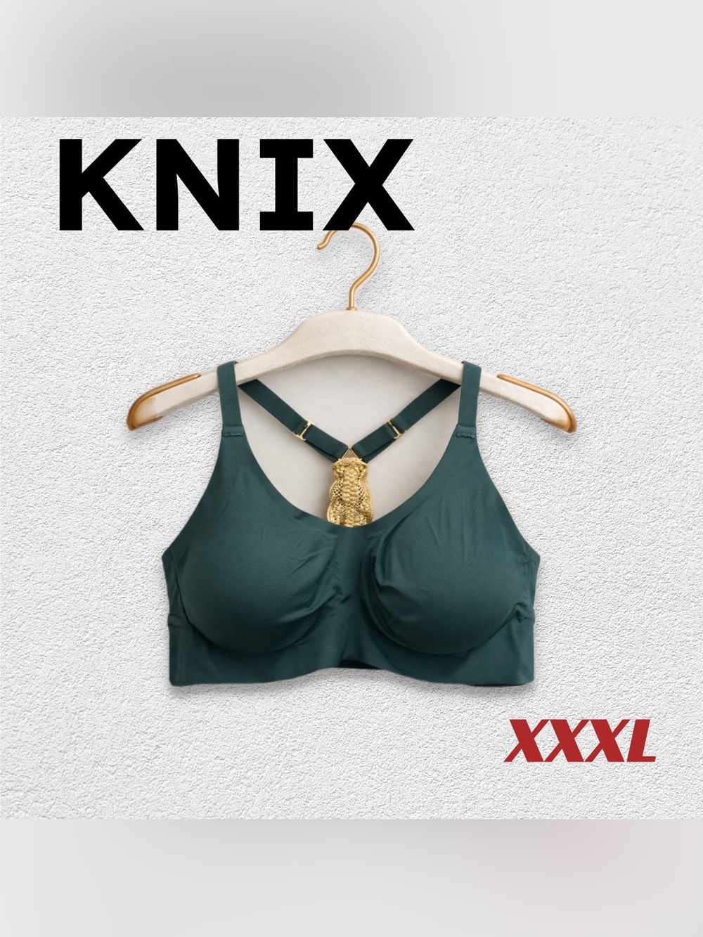 🇨🇦⚡️👍VGUC KNIX | XXXL | Green Lace Pull-over Racerback Bra -Medium support*